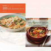Hamlyn All Colour Cookbook 2-Book Set by Denise Smart featuring vegetarian recipes, one-pot dishes, and easy vegetarian meal ideas.