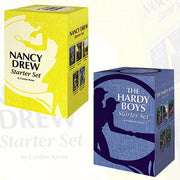 Nancy Drew and Hardy Boys starter set with two hardcover fiction books featuring colorful cover art and classic detective themes.