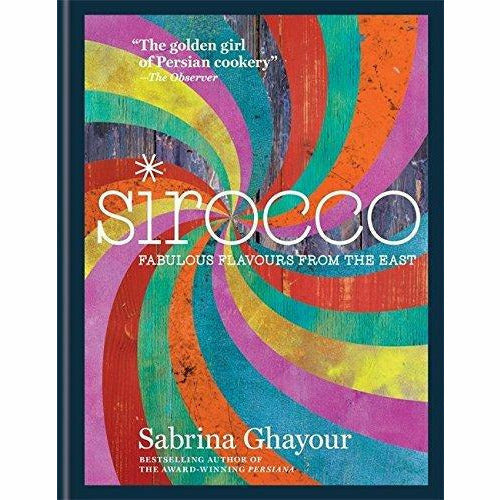 Hardcover book bundle of "Flavours Of Sicily And Sirocco" by Ursula Ferrigno & Sabrina Ghayour, featuring colorful cover art.