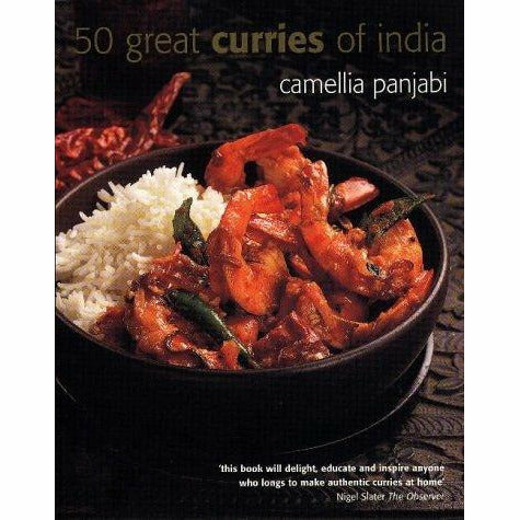 Collection of three paperback cookbooks featuring Indian curries, street food recipes, and keto fast dishes by Camellia Panjabi and Roli Books.