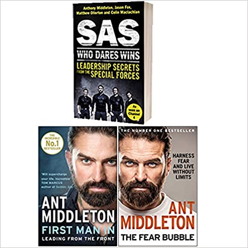 Anthony Middleton 3 Books Collection Set (SAS Who Dares Wins, First Man In, The Fear Bubble [Hardcover]) - The Book Bundle