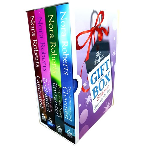 Set of four Nora Roberts fiction paperback books in the Nora Roberts 4 Books Collection by Piatkus Books, with colorful covers.