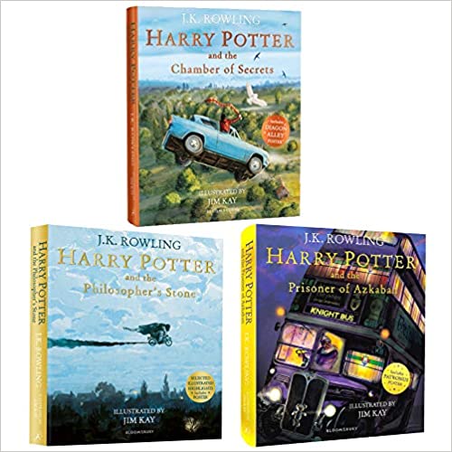 Harry Potter 3 Books Collection Set by J.K. Rowling Chamber of Secrets, Philosopher’s Stone - The Book Bundle