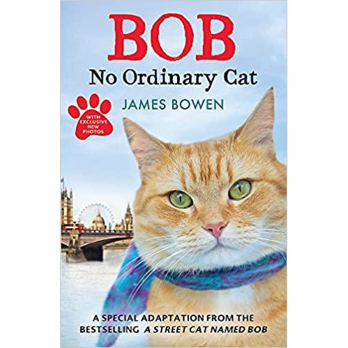 Paperback of "Bob: No Ordinary Cat" by James Bowen, featuring the book cover with a photo of Bob the cat.