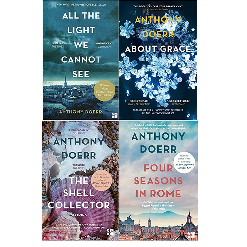 Anthony Doerr 4 Books Collection Set(All the Light We Cannot See,About Grace,The shell Collector,Four seasons in Rome) - The Book Bundle