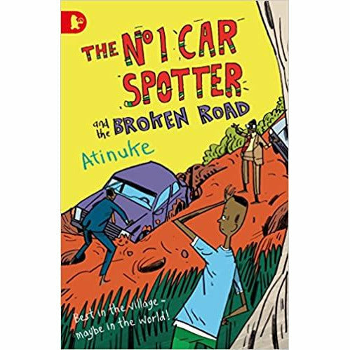 Collection of four Atinuke Car Spotter Series 6 books including No. 1 Car Spotter, Firebird, Car Thieves, and Goes to School.