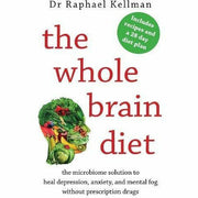 Set of three paperback books on longevity, diet, and brain health by Dr. Kellman, Dr. Longo, and Mark Hyman, featuring colorful covers.