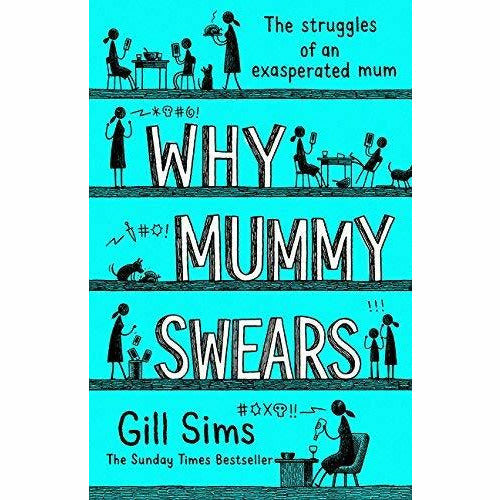 Cover image of Gill Sims' Why Mummy Series 3 Books Collection Set in paperback, featuring colorful illustrations and titles from HarperCollins.