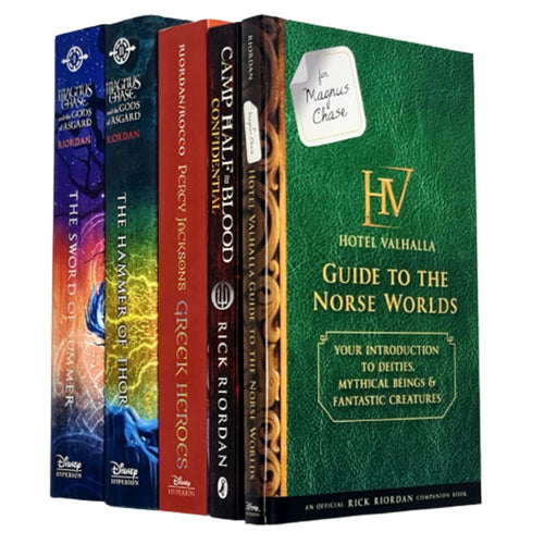 Rick Riordan 5 Books Collection Set (Hotel,Blood,Heroes,Sword,Hammer) - The Book Bundle