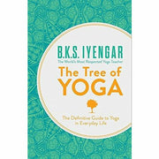Set of three books by B. K. S. Iyengar including The Tree of Yoga, Light on Yoga, and Light on Pranayama, with book covers visible.