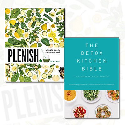 Kara Rosen's Detox Kitchen Bible 2-book collection set, including juices for boosting, cleansing, and healing, in mixed formats.
