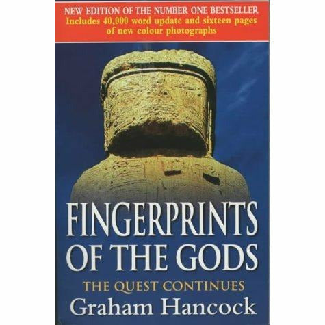 Four-book collection of Graham Hancock's non-fiction paperback series "Magicians of the Gods" and "Fingerprints of the Gods" featuring book covers.