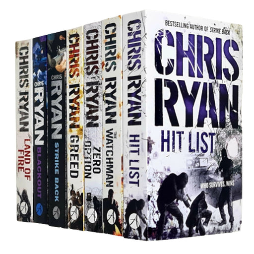 Chris Ryan Collection 7 Books set.(The watchman, Blackout, Zero option, Strike back, Land of Fire, Greed, Hit List) - The Book Bundle