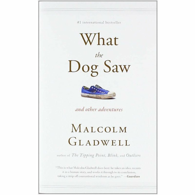 Set of Malcolm Gladwell's "Talking to Strangers" and "What the Dog Saw" books in mixed formats, featuring hardcover and paperback editions.