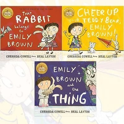 Emily Brown 3 Books collection set by Cressida Cowell, paperback children’s books for ages 3-5, published by Hodder Children's Books.