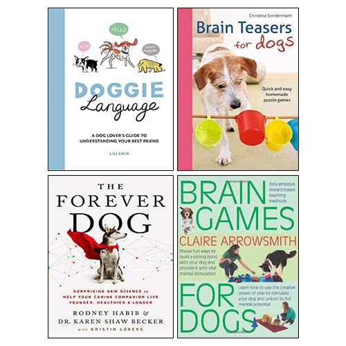 The Forever Dog, Doggie Language [Hardcover], Interpet Brain Games For Dogs, Brain Teasers for dogs 4 Books Collection Set - The Book Bundle