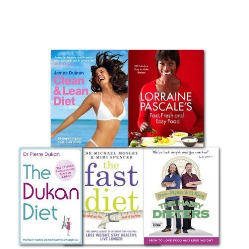 Diet Cookbook Collection Set With Hairy Bikers and Lorraine Pascale (Fast, Fresh and Easy Food, The Hairy Dieters, The Dukan Diet) - The Book Bundle