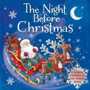Hardback set of The Night Before Christmas and The Nativity books by Clement C. Moore, featuring colorful illustrations on the covers.
