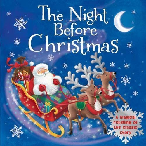 Hardback set of The Night Before Christmas and The Nativity books by Clement C. Moore, featuring colorful illustrations on the covers.