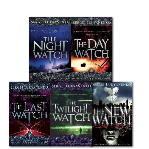 The Night Watch Series 5 Books collection set by Sergei Lukyanenko, featuring mixed formats and published by Arrow & William Heinemann.