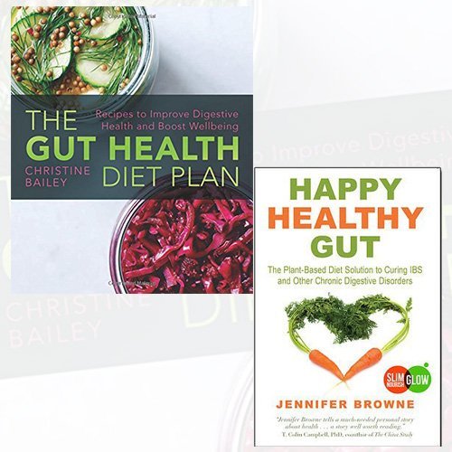 Two paperback books from The Gut Health Diet Plan collection by The Book Bundle, focusing on gut health and healthy eating.
