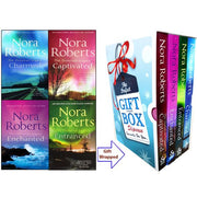 Nora Roberts 4-book fiction collection set in paperback, featuring colorful cover art and the Piatkus Books branding.