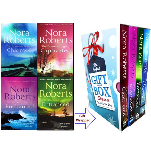 Nora Roberts 4-book fiction collection set in paperback, featuring colorful cover art and the Piatkus Books branding.