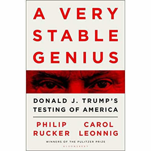 Cover of "A Stable Genius" paperback by Philip Rucker and Carol Leonnig featuring a portrait of Donald Trump.