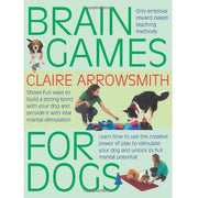 Set of three paperback dog training books including Brain Games for Dogs, Perfect Puppy, and 101 Dog Tricks by Gwen Bailey and others.