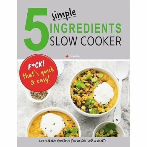 5 Ingredients - Quick & Easy Food [Hardcover], Plant Based Cookbook For Beginners, Nom Nom Italy 5 Books Collection Set - The Book Bundle