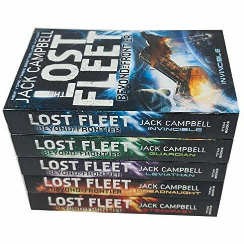 Jack Campbell Lost Fleet Beyond the Frontier Series 5 Books Collection Set (Invincible, Guardian, Leviathan, Dreadnaught, Steadfast) - The Book Bundle