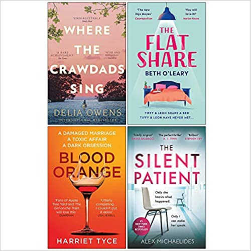 Where The Crawdads Sing, The Flatshare, Blood Orange, The Silent Patient 4 Books Collection Set - The Book Bundle