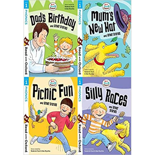 Read With Oxford Phonics (Stage 1) Biff, Chip & Kipper 4 Books Collection Set - The Book Bundle