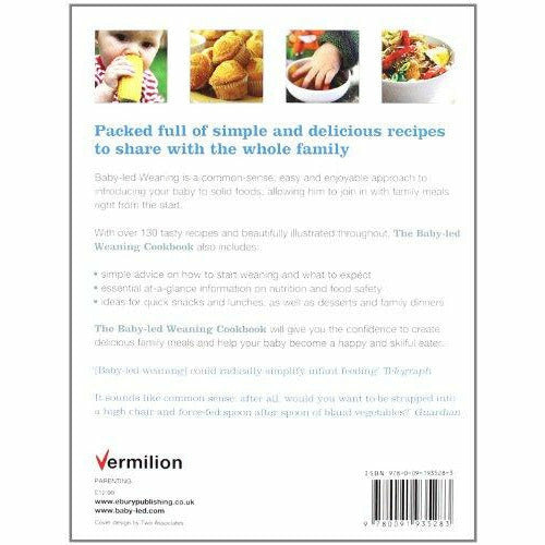 Hardcover of The Baby-led Weaning Cookbook by Gill Rapley & Tracey Murkett, featuring colorful food images on the cover.