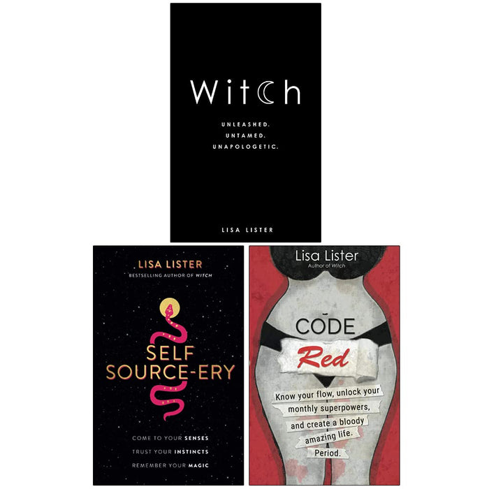 Lisa Lister Collection 3 Books Set (Witch Unleashed. Untamed. Unapologetic, Self Source-ery & Code Red) - The Book Bundle