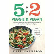 Set of three paperback books by Kate Harrison on The 5:2 Diet, focusing on veggie, vegan, and vegetarian fasting plans.