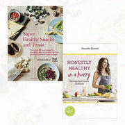 Hardcover collection of Natasha Corrett's Super Healthy Snacks and Honestly Healthy In A Hurry books, featuring healthy food recipes and tips.