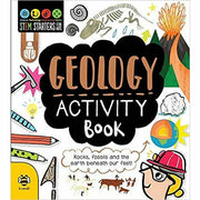 STEM Starters for Kids 8 activity books set by Jenny Jacoby, featuring colorful science, robotics, geology, and engineering illustrations.