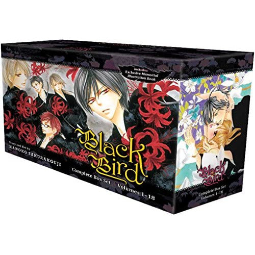 Black Bird complete box set by Kanoko Sakurakoji, Volumes 1-18, featuring the Viz LLC edition with premium packaging.