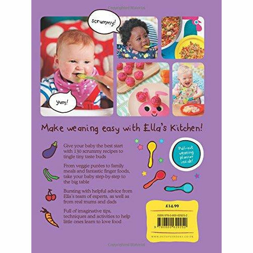 Cover of The First Foods Book: The Purple One by Ella's Kitchen, a hardcover non-fiction book with colorful illustrations.