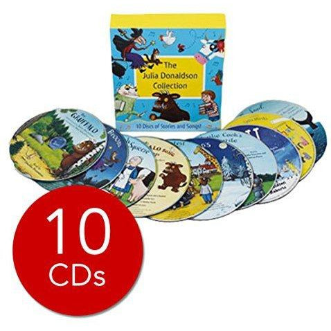 The Julia Donaldson Collection 10 Audio CD Disks of Stories and Songs! (Gruffalo, Room on the Broom, Troll, Smartest Giant in Town & MORE!) - The Book Bundle