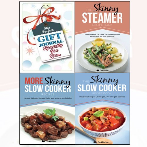Skinny Slow Cooker Recipe Book Collection 3 Books Set With The Perfect Gift Journal Specially for You - The Book Bundle