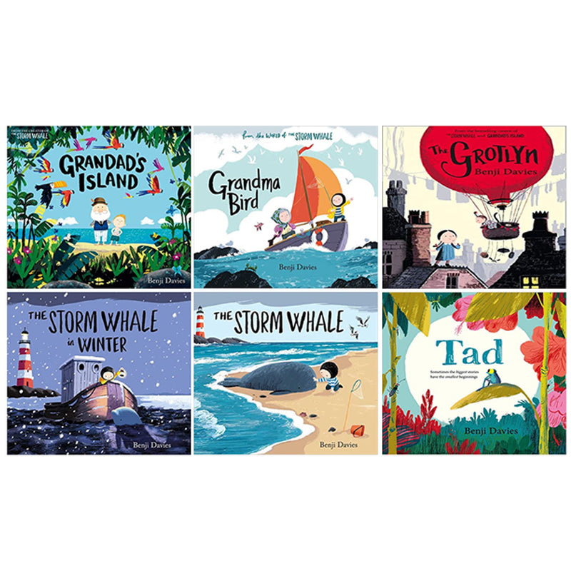Benji Davies 6 Books Collection Set (Grandad's Island, Grandma Bird, The Storm) - The Book Bundle