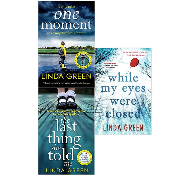 Linda Green 3 Books Collection Set (one moment, The last thing she told me, while my eyes were closed) - The Book Bundle