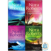 Nora Roberts 4-book fiction collection set in paperback, featuring her signature romance and suspense novels by Piatkus Books.