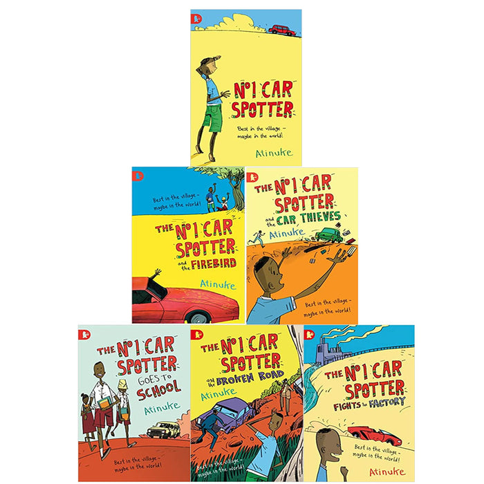 The No. 1 Car Spotter Series 6 Books Collection Box Set by Atinuke (No 1 Car Spotter, Firebird, Car Thieves, Goes to School) - The Book Bundle
