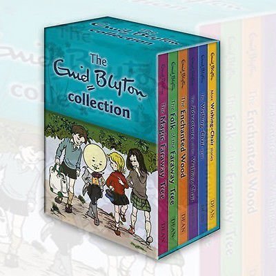 Six paperback books from Enid Blyton's Magic Faraway Tree collection by Dean & Son, featuring colorful illustrated covers.