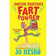 Cover image of Doctor Proctor's Fart Powder 4-book collection by Jo Nesbø, featuring colorful paperback editions in a display.