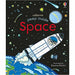 Usborne Peep Inside Collection 4 Books Set (Peep Inside Space, Sea,Castle) - The Book Bundle