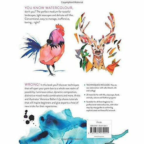 Paperback book titled "If You're Bored with Watercolour Read This Book" by Veronica Ballart Lilja, published by Ilex Press.